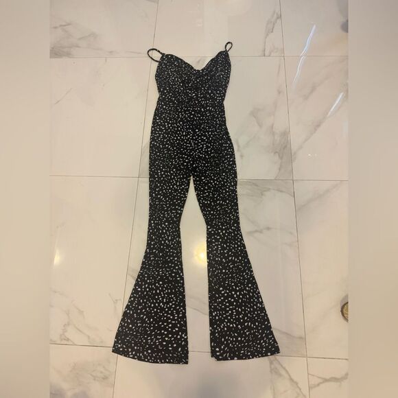Black and White Spotted Jumpsuit #11 - Picture 1 of 7